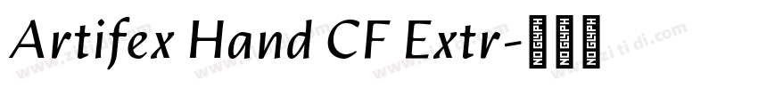 Artifex Hand CF Extr字体转换